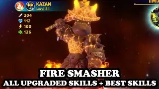 Skylanders Imaginators - Kazan (Fire Smasher) All Upgraded Skills + BEST SKILLS - GAMEPLAY