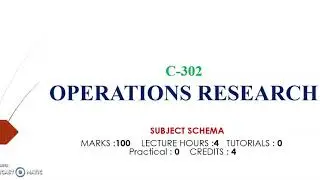 OPERATIONS RESEARCH - JNTUK SYLLABUS OVERVIEW