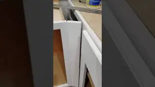Kitchen filler piece turned storage cabinet. Blum hinges