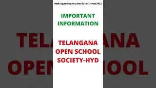 TS Open School Latest News |Telangana Open School Society 2022 SSC & Inter Exam Fees Last Date #toss