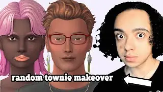 Extreme RANDOM Townie Makeovers 😭(The Sims 4)