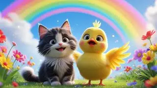 Cat and Chick Friendship Nursery Rhyme Adventures For Kids! #viralcats #nurseryrhymes #kidssong 