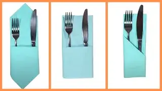 Las 3 maneras m&aacute;s R@PIDAS Y FACILES de DOBLAR SERVILLETAS de papel.
