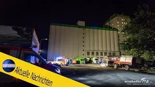 Anlagenbrand im Raiffeisen-Kraftfutterwerk in Schierstein