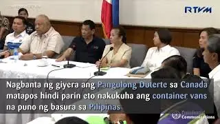 Strong message of pres. Du30 to Canada