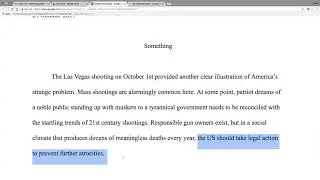 Introductory Paragraph 2 on Gun Control