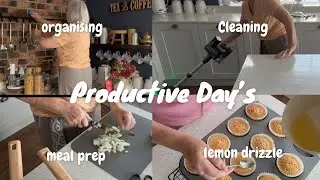 “Productive & Cozy Day 🌿 Kitchen clean, prep tea, and bake lemon drizzle with me” 🍋