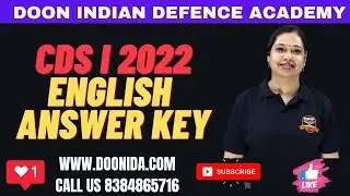 CDS 1 2022 ENGLISH ANSWER KEY