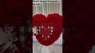 Heart-shaped Sympathy Wreath #sympathyflowers #flowersforalloccasions #affordable #customized