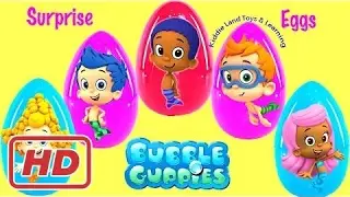 Learn Colors with Bubble Guppies Toy Surprise Eggs! Fun Kids Video with Nursery Rhyme![BB]
