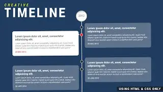 HOW TO CREATE CSS TIMELINE USING HTML & CSS ONLY  | CREATIVE CSS TIMELINE