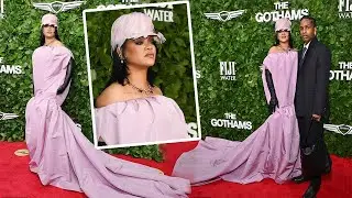 Рианна в странном розовом платье на Gotham Film Awards