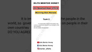 24 September 2022 Ielts Exam Review | Morning Slot #shorts #ielts