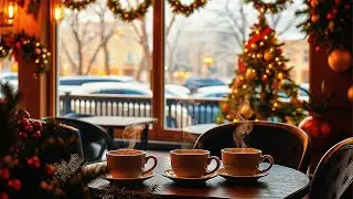 Soft Winter Jazz Coffee Shop ❄️☕ Warm Coffee Morning Ambience | Smooth Relaxing Jazz