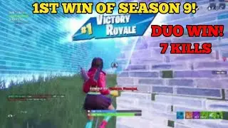 MY 1ST WIN OF SEASON 9! DUO Fortnite: Battle Royale. PS4 (babytree live ft. Emo Jesus)