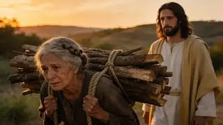 O văduvă disperată ducea lemne acasă… dar a apărut Iisus Hristos și a schimbat totul