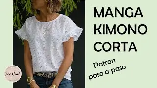 Manga Kimono Corta - Patron Paso a Paso.