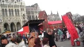 Christmas Market at the Parliament House of Hungary