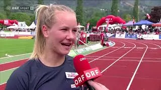 Hypo Meeting G&ouml;tzis 2019 - Siebenkampf - 800m - Interview Sarah Lagger