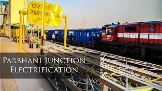 Parbhani Junction Electrification update | Double Catenary Polls Installation begins at Parbhani Jn.