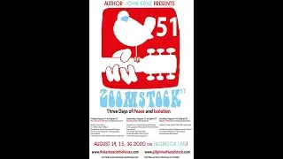 Day 1 of Zoomstock 51: Book Talk w Woodstock Sound Engineer Bill Hanley, author John Kane & guests