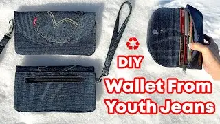 DIY Wallet Made From Recycled Children's Jeans Tutorial!