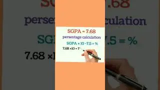SGPA to percentage calculation