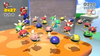Super Mario 3D World: 4-4 High Bounce Highlands 100% Walkthrough All Stars & Stamp
