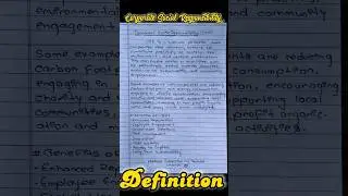 Corporate Social Responsibility (CSR) #shorts #csr #definition