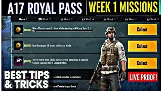 A17 RP Week 1 Missions Kaise Complete Kare? | BGMI/PUBG Mobile A17 RP Mission Explain 