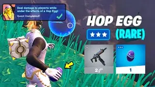 How to EASILY Deal Damage to players while under the effects of a Hop Egg - Fortnite Quest