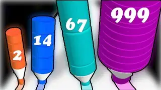 Crayon Rush 3D | Math Game | Hacked Version | All Updates | New Stages | part 1 (level 1- 10)