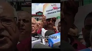 JKPCC protests for statehood | President Tariq Hameed Karra joins the protest in Kashmir