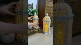Rustic Elegance! 🌟 2 Set White Metal Lanterns - Hang or Place Anywhere