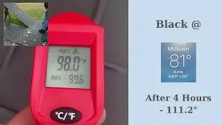 Comparing Black and Clear Alturnamats Ground Protection Mats in Direct Sunlight - Temperature Test