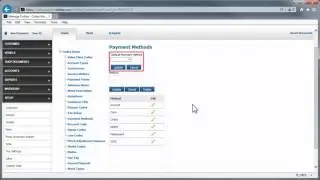 Manage Online Setup: Payment Method & Account Types