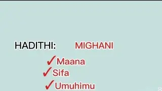 MAANA,SIFA NA UMUHIMU WA MIGHANI |HADITHI ZA MIGHANI - Luanda magere#education #teacher #kiswahili