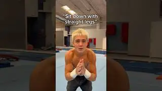 Sitting down with straight legs 😂😭 #gymnast #challenge #sport #olympics #funny