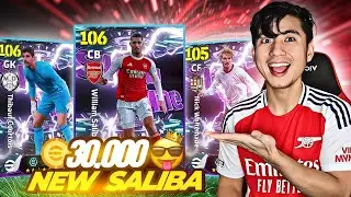 30,000 Coins New Saliba + Courtois + Woltemade Towering Giants Pack Opening efootball 26 mobile