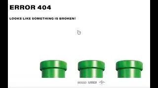 Super Mario Bros. Plumbing - 404 Error Easter Egg