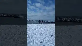 Neve al mare(Fiumicino)2 marzo2018