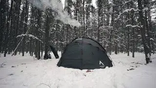 First Time Winter Camping in a Hot Tent