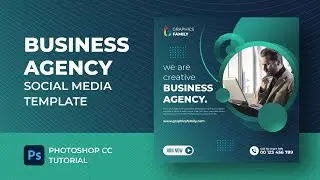 Business Agency Social Media Template Tutorial in Photoshop