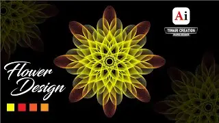 How to blend flower design | geometric designs in Adobe illustrator | pattern design-Tiwaricreation