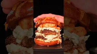 Jalape&ntilde;o Popper Onion Ring Pretzel Burger 🍔