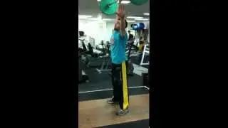 One arm sntach with overhead squat
