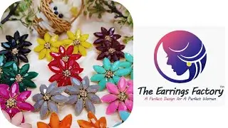 Fancy stone earrings collection | floral stud | stone earrings | the earrings factory