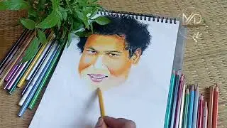 Zubeen Garg portrait 💥।। colour pencil tutorial।। step by step &hearts;️💥💥