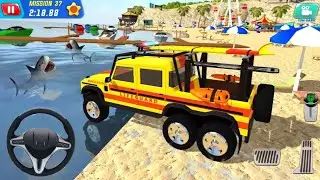 Emergency Lifeguard Patrol Car Driving Simulator - Coast Guard Beach Rescue Team - Android Gameplay