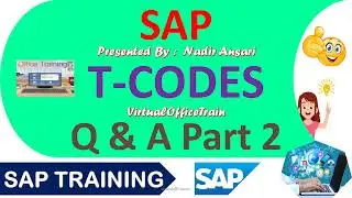 SAP Training Quiz Part 2 By Using T-Codes